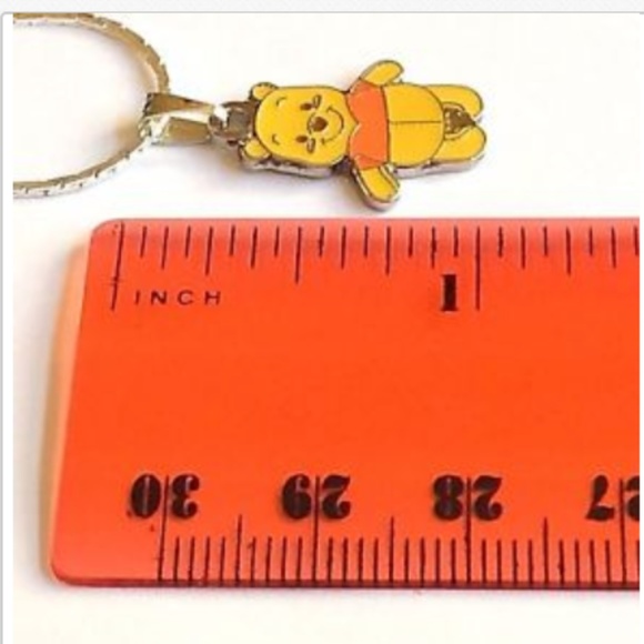 Silver Winnie The Pooh Necklace Disney 18" Pendant Vintage Charms Signed - Picture 8 of 8